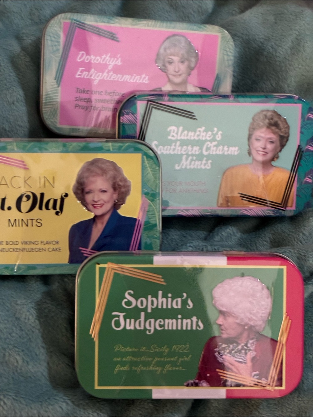 Golden Girls Mint Tin Set of 4 Dorothy Blanche Rose Sophia Collectible
